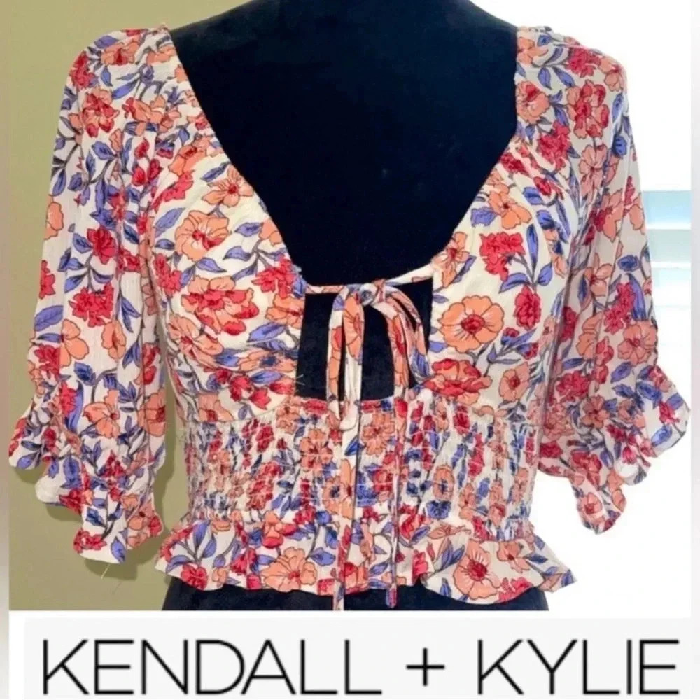 Kendall & Kylie Floral Crop Top - NWT